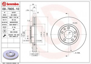 Тормозной диск 09.7805.10 BREMBO