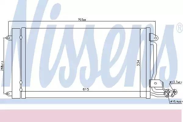 Конденсатор, кондиционер 940093 NISSENS