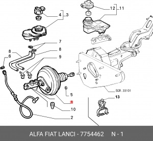Усилитель тормозной системы 7754462 ALFA FIAT LANCIA