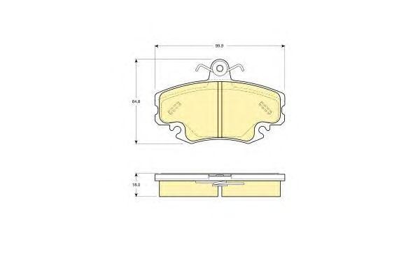 Комплект тормозных колодок, диско 6113321 GIRLING
