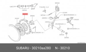 Нажимной диск сцепления 30210AA280 SUBARU