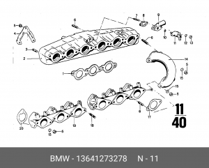 Пусковой топливный клапан 13 64 1 273 278 BMW