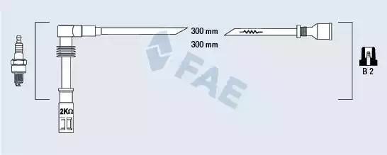 Ккомплект проводов зажигания 85682 FAE