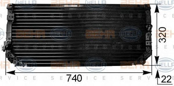 Конденсатор, кондиционер 8FC 351 038-521 HELLA