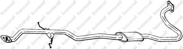 Средний глушитель выхлопных газов 288059 BOSAL