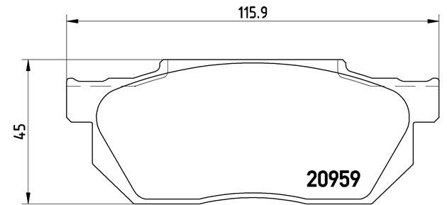 Комплект тормозных колодок, диско P28006 BREMBO