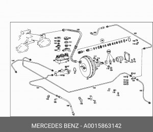 Колодки тормозные дисковые A 001 586 31 42 MERCEDES BENZ