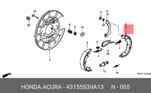 Колодки тормозные барабанные 43155S3VA13 HONDA