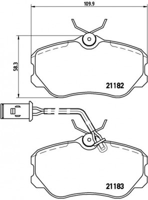Комплект тормозных колодок, диско P 23 047 BREMBO