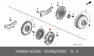 Нажимной диск сцепления 22300PT7003 HONDA