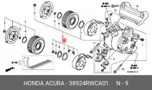 Катушка зажигания 38924RWCA01 HONDA