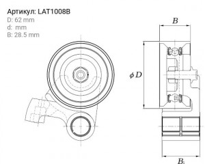 Ролик ремня приводного LAT1008B KOYO