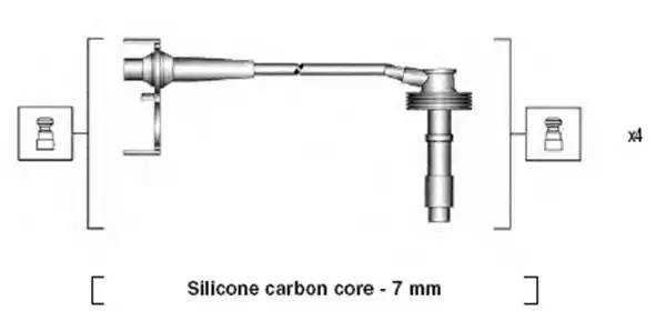 Ккомплект проводов зажигания 941215150800 MAGNETI MARELLI