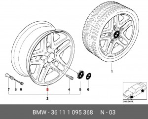 Диск колеса 36 11 1 095 368 BMW