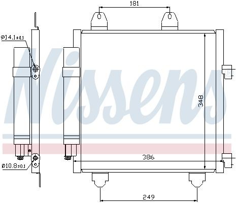 Конденсатор, кондиционер 94891 NISSENS