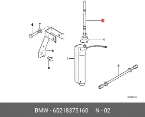 Шток антенны 65 21 8 375 160 BMW
