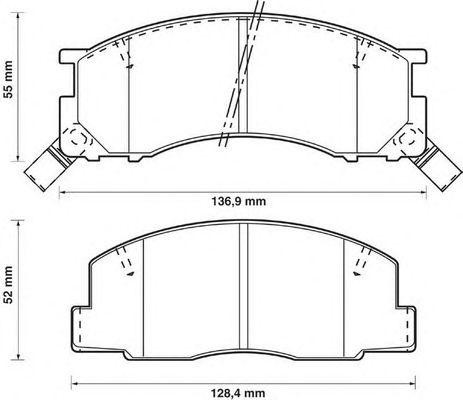 Комплект тормозных колодок, диско 572342B BENDIX JURID