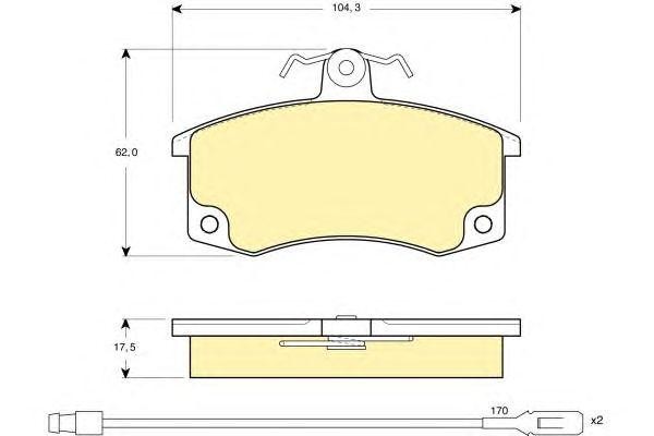 Комплект тормозных колодок, диско 6114461 GIRLING