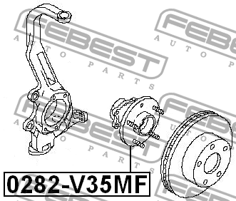 Подшипник ступицы колеса 0282-V35MF FEBEST