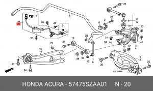 Деталь 57475SZAA01 HONDA