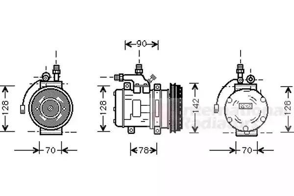 Компрессор, кондиционер 7400K029 VAN WEZEL