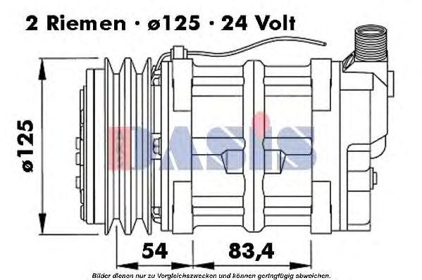 Компрессор, кондиционер 858394N AKS DASIS