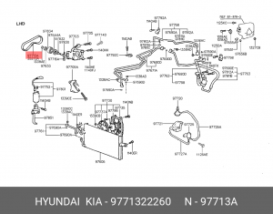 Поликлиновой ремень 97713-22260 HYUNDAI KIA