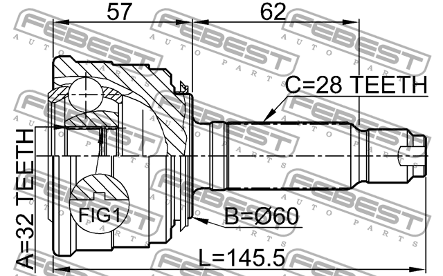 ШРУС 0310-022 FEBEST