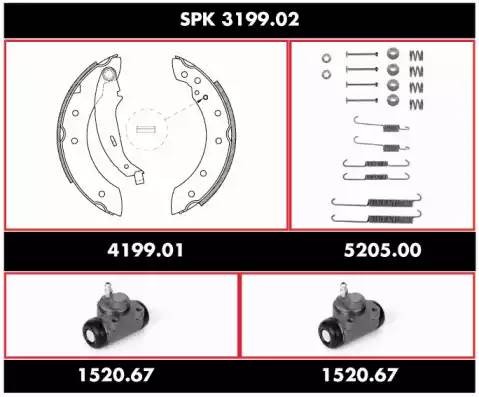 Комплект тормозных колодок SPK 3199.02 REMSA