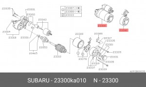 Стартер 23300KA010 SUBARU