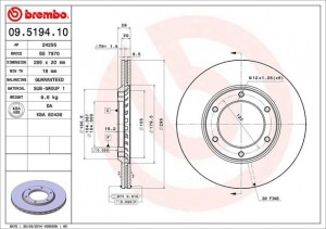 Тормозной диск 09.5194.10 BREMBO