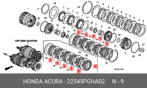 Диск сцепления 22545PGHA02 HONDA