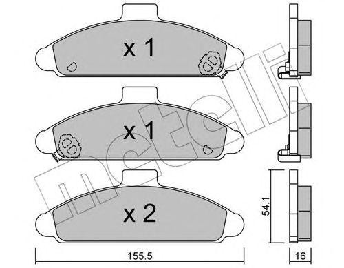 Комплект тормозных колодок, диско 22-0723-0 METELLI