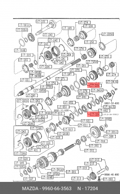 Подшипник КПП 9960-66-3563 MAZDA