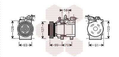 Компрессор, кондиционер 8200K160 VAN WEZEL