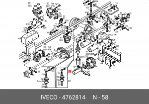 Главный тормозной цилиндр 4762814 IVECO