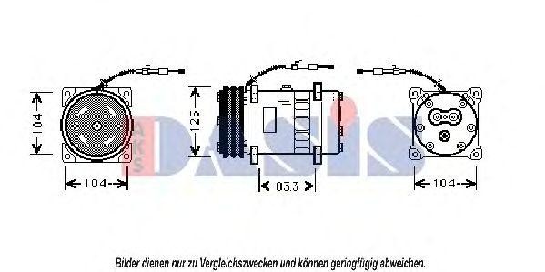 Компрессор, кондиционер 851046N AKS DASIS
