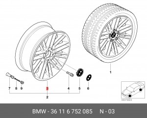 Диск колеса 36 11 6 752 085 BMW