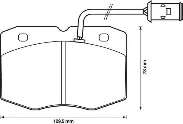 Комплект тормозных колодок, диско 571416B BENDIX JURID