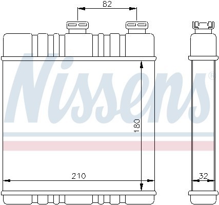 Теплообменник, отопление салона 72660 NISSENS