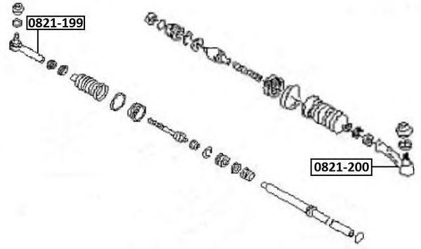 Наконечник рулевой тяги 0821-199 ASVA