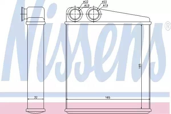 Теплообменник, отопление салона 72206 NISSENS