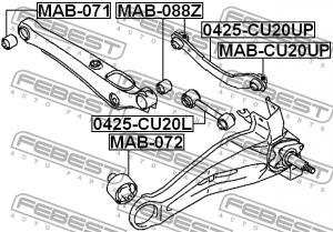 Сайлентблок MAB-072 FEBEST