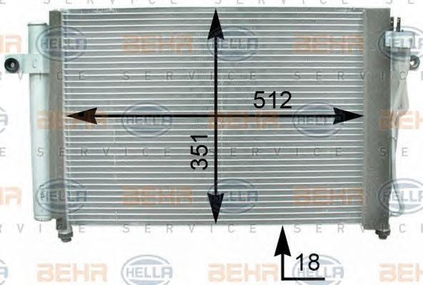 Конденсатор, кондиционер 8FC 351 302-281 HELLA