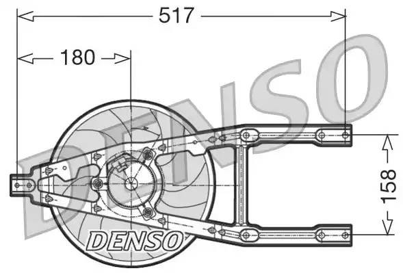 Вентилятор, охлаждение двигателя DER09012 DENSO