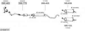 Средний глушитель выхлопных газов 283009 BOSAL
