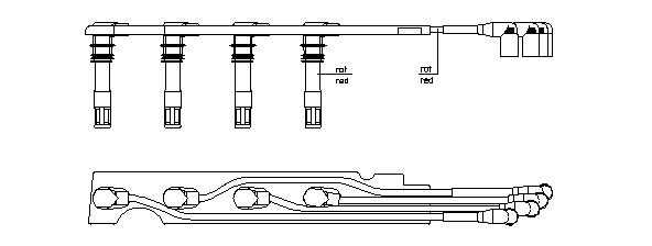 Ккомплект проводов зажигания 968F100 BREMI