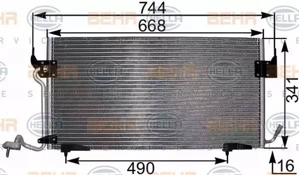 Конденсатор, кондиционер 8FC 351 301-291 HELLA