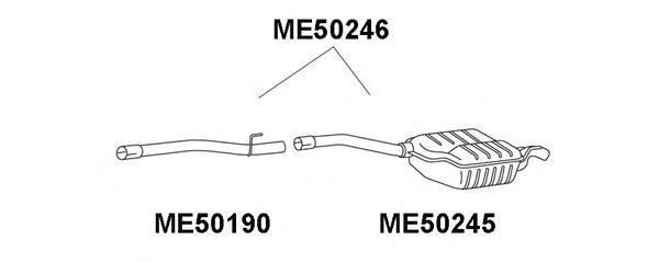 Глушитель выхлопных газов конечный ME50246 VENEPORTE