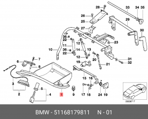 Ящик вещевой 51 16 8 179 811 BMW